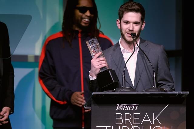 Colin Kroll accepting the Breakthrough Award for Emerging Technology  at the Variety Breakthrough of the Year Awards. (Isaac Brekken/Getty Images for Variety)