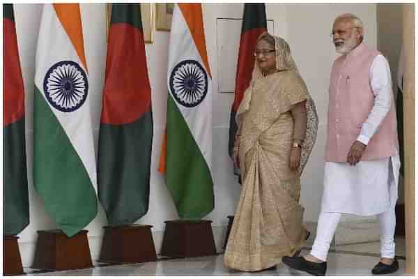 PM Narendra Modi with Bangladeshi PM Sheikh Hasina (Mohd Zakir/Hindustan Times via Getty Images)