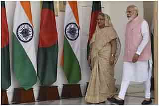 PM Narendra Modi with Bangladeshi PM Sheikh Hasina (Mohd Zakir/Hindustan Times via Getty Images)