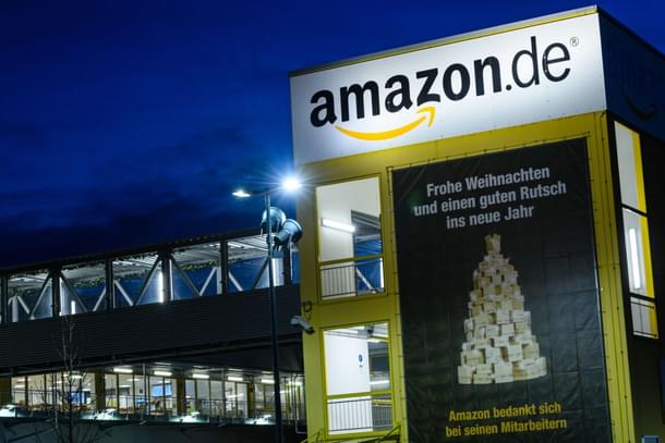An Amazon warehouse in Leipzig, Germany. (Jens Schlueter/Getty Images) 