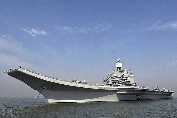Indian Navy’s aircraft carrier INS Vikramaditya (Anshuman Poyrekar/Hindustan Times via Getty Images)