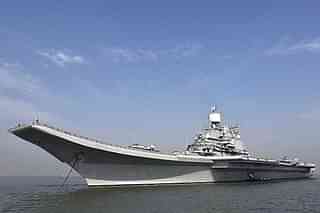 Indian Navy’s aircraft carrier INS Vikramaditya (Anshuman Poyrekar/Hindustan Times via Getty Images)