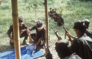 Militants are trained to use arms and ammunition at a training camp in the jungles of Assam. (Representative image) (Saibal Das/The India Today Group/Getty Images) 