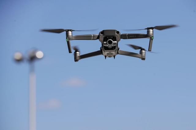  A new DJI Mavic Zoom drone flies during a product launch event at the Brooklyn Navy Yard, August 23, 2018 in New York City. (Representative Image) (Photo by Drew Angerer/Getty Images)