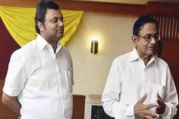 Karti Chidambaram and P Chidambaram. (@karti.chidambaram/Facebook)