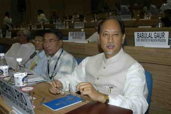 Nagaland CM Neiphiu Rio at a meeting in New Delhi. (Photo by Sipra Das/The India Today Group/Getty Images)