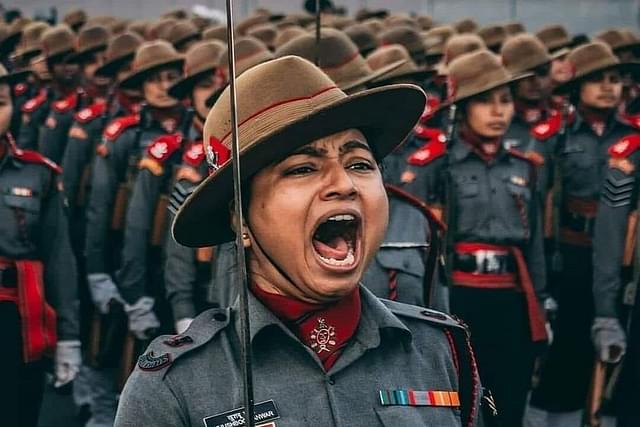 The All-Women Assam Rifles contingent on the Republic Day&nbsp;