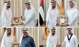 Men receive awards for gender equality in the UAE (Pic: Twitter)