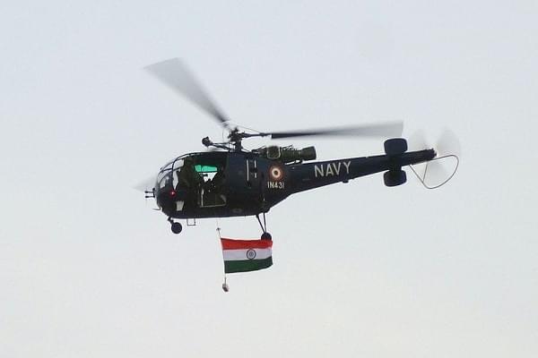 A naval HAL Chetak flying the Tricolour. (Pic by Nani1992/Wikipedia) - Representative Image