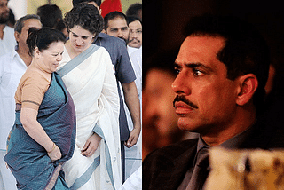 Priyanka with her mother-in-law Maureen Vadra (L) and Robert Vadra (R). (Getty Images)&nbsp;