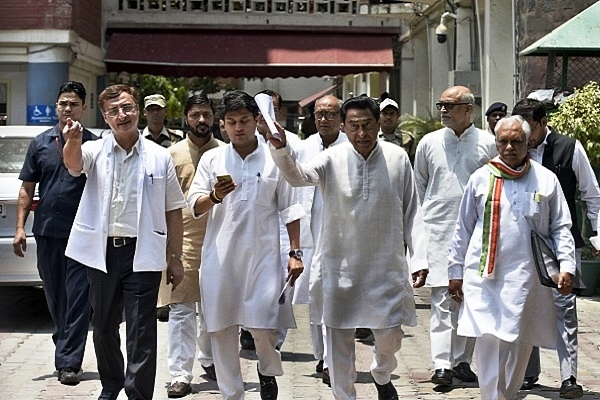 Madhya Pradesh CM Kamal Nath along with other senior Congress leaders (Photo by Sushil Kumar/Hindustan Times via Getty Images) &nbsp;