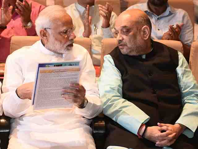 Prime Minister Narendra Modi with BJP President Amit Shah. (Vipin Kumar/ Hindustan Times via Getty Images)&nbsp;