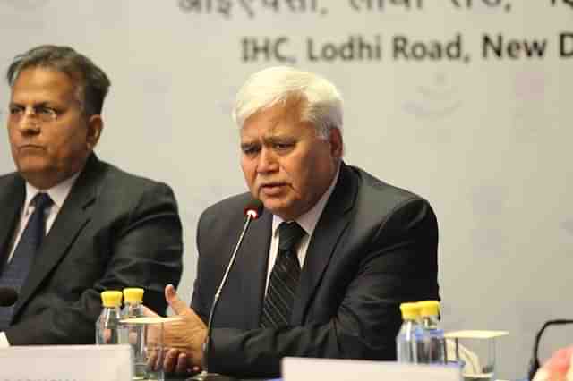 Chairman of TRAI, RS Sharma. (image via Facebook page: TRAI -Telecom Regulatory Authority of India)