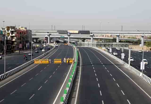 A 9 km long section of the Delhi-Meerut Expressway which was inaugurated by Prime Minister Narendra Modi. (Arvind Yadav/Hindustan Times via Getty Images)&nbsp;