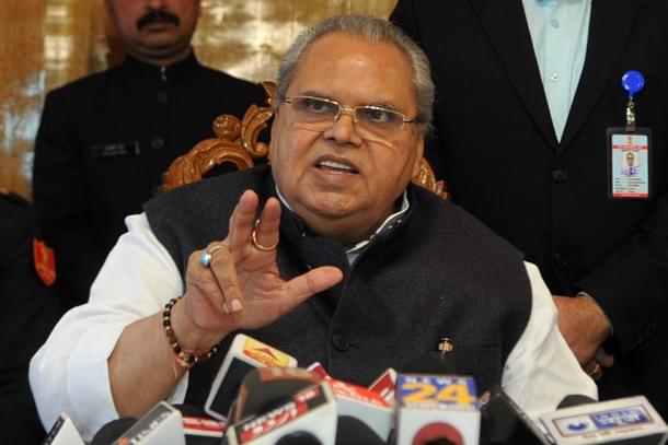 Jammu And Kashmir Governor Satyapal Malik (Photo by Nitin Kanotra/Hindustan Times)