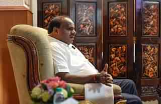 Karnataka Chief Minister H D Kumaraswamy during an interview at Karnataka Bhavan, in New Delhi.&nbsp; (Burhaan Kinu/Hindustan Times via Getty Images)&nbsp;