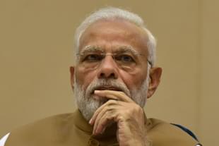 Prime Minister Narendra Modi at the launch of the MSME Support and Outreach Programme at Vigyan Bhawan in New Delhi. (Sanjeev Verma/Hindustan Times via GettyImages) 