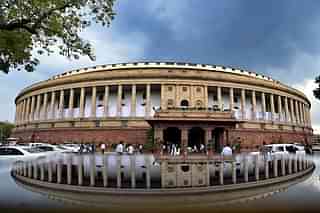 Parliament building, New Delhi. (Raj K Raj/Hindustan Times via Getty Images)