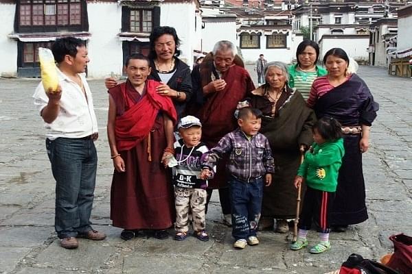 Tibetans at a Monastery. (Pic by Free Tibet)