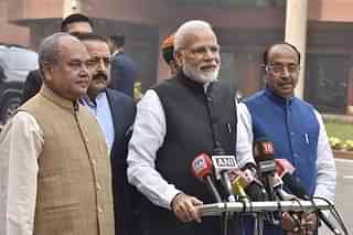 Prime Minister Narendra Modi along with his Cabinet Ministers. (Sonu Mehta/Hindustan Times via Getty Images)