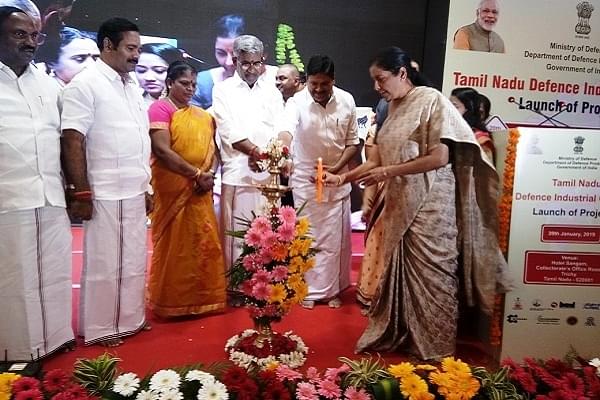The launch of Tamil Nadu Industrial Defence Corridor (@DefenceMinIndia/Twitter)