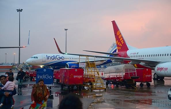 Indigo and Spicejet Aircraft (Representative image) (Ramesh Pathania/Mint via Getty Images)