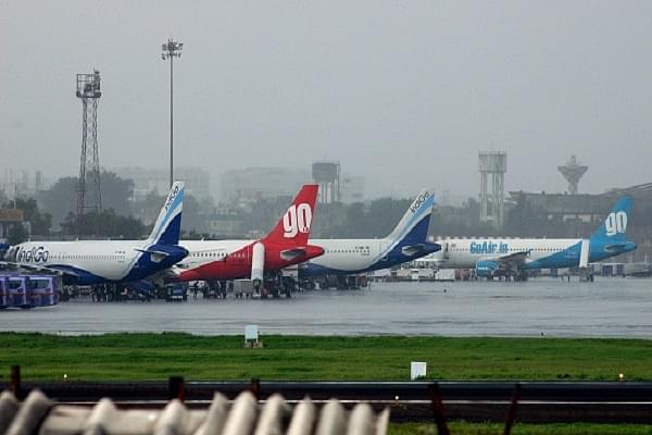 Aircraft before take-off at Mumbai Airport (Vijayanand Gupta/Hindustan Times via Getty Images)