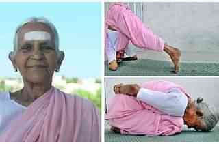 Padma Shri Amma Nanammal from Tamil Nadu. At 98, she is, perhaps, the oldest yoga guru in the country (Source: <a href="https://twitter.com/kmlshdbh">@<b>kmlshdbh</b></a>/Twitter)
