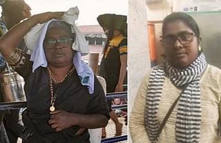 Dalit activist Manju disguised as an old women to enter Sabarimala (pic via Twitter)