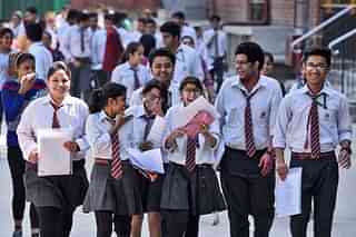 Students walking on campus. (Burhaan Kinu/Hindustan Times via Getty Images)
