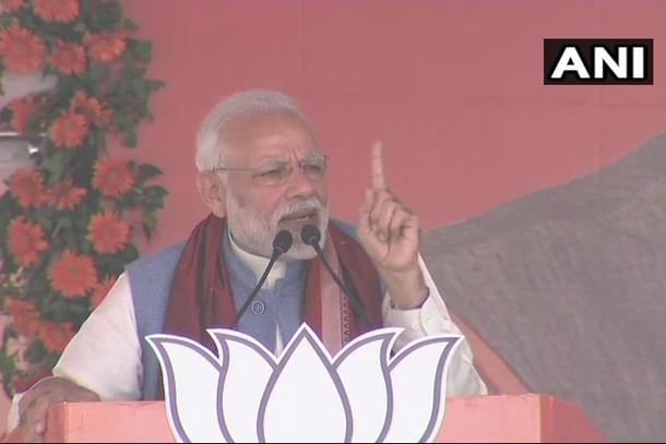 PM Modi speaking in Bolangir, Odisha. (@ANI/Twitter)