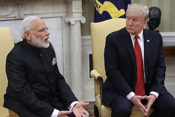 Narendra Modi and US President Trump at the Oval Office. (Photo by Win McNamee/Getty Images)