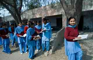 Government school students in Bazida Zattan Village of Karnal. (Priyanka Parashar/Mint via GettyImages)&nbsp;