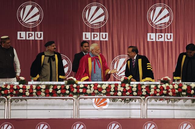 PM Narendra Modi in Lovely Professional University (Pardeep Pandit/Hindustan Times via Getty Images)