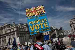  Protestors take part in the People’s Vote demonstration against Brexit on 23 June, 2018 in London. (Simon Dawson/GettyImages)&nbsp;