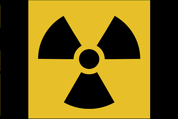 Generic radiation warning sign. (Pic via Wikipedia)