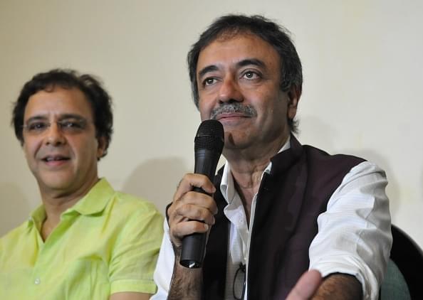Rajkumar Hirani along with Vidhu Vinod Chopra. (Photo by Mujeeb Faruqui/Hindustan Times via Getty Images)