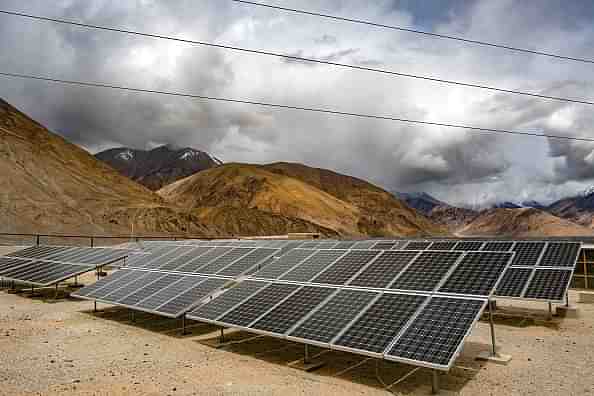 Solar panels in Ladakh (Representative Image)  (Photo by Allison Joyce/Getty Images)