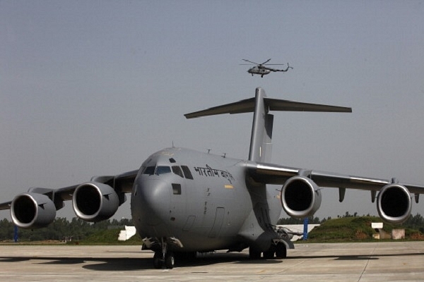  A C-17 Globemaster III during induction at Hindon Airbase in Ghaziabad. (Representative Image) (Photo by Virendra Singh Gosain/Hindustan Times via Getty Images)
