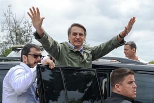 President Jair Bolsonaro in Rio de Janeiro during the elections. (Buda Mendes/Getty Images)