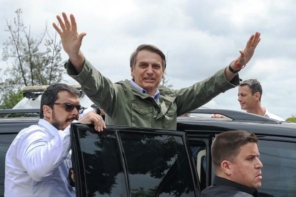 President Jair Bolsonaro in Rio de Janeiro during the elections. (Buda Mendes/Getty Images)