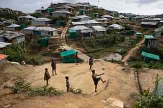 Rohingya boys play in Kutupalong camp in Cox’s Bazar, Bangladesh. (Paula Bronstein/GettyImages)&nbsp;