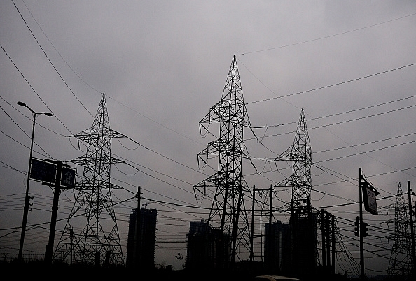 Representative image of electricity towers in Gurugram. (Photo by Priyanka Parashar/Mint via Getty Images)