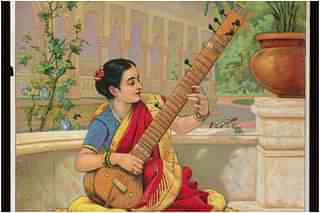 Woman with sitar (Wellcome Images/Wikimedia Commons)