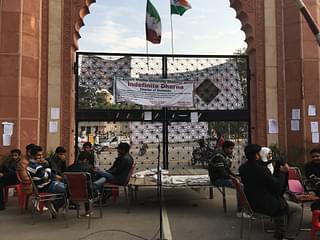Students staging protest in AMU against 2 FIRs on 18 February