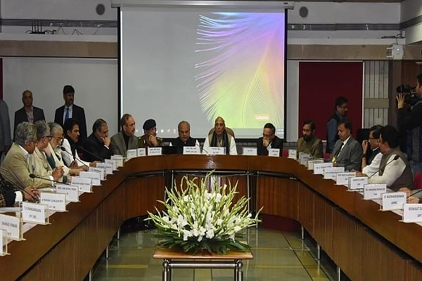 Union Home Minister Rajnath Singh chairing the all-party meet. (@PIBHomeAffairs/Twitter)