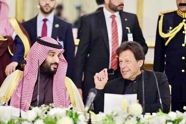 Saudi crown prince Mohammed bin Salman and Pakistani PM Imran Khan