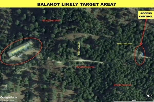 Possible site of target area in Balakot (@rajfortyseven/Twitter)