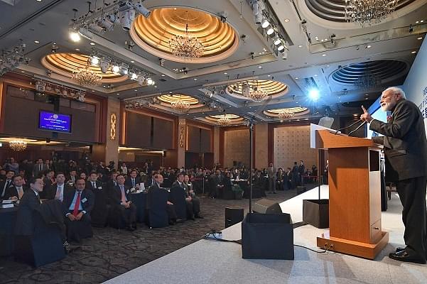 Prime Minister Narendra Modi addressing the India Korea Business Symposium, in Seoul on February 21, 2019. (Website/PM India)