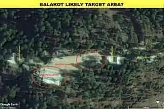 Possible site of target area in Balakot (@rajfortyseven/Twitter)